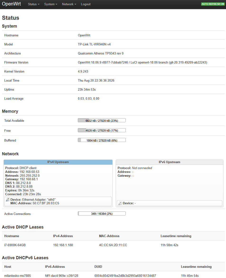 TP-LINK TL-WR940N V4 s OpenWRT - 4