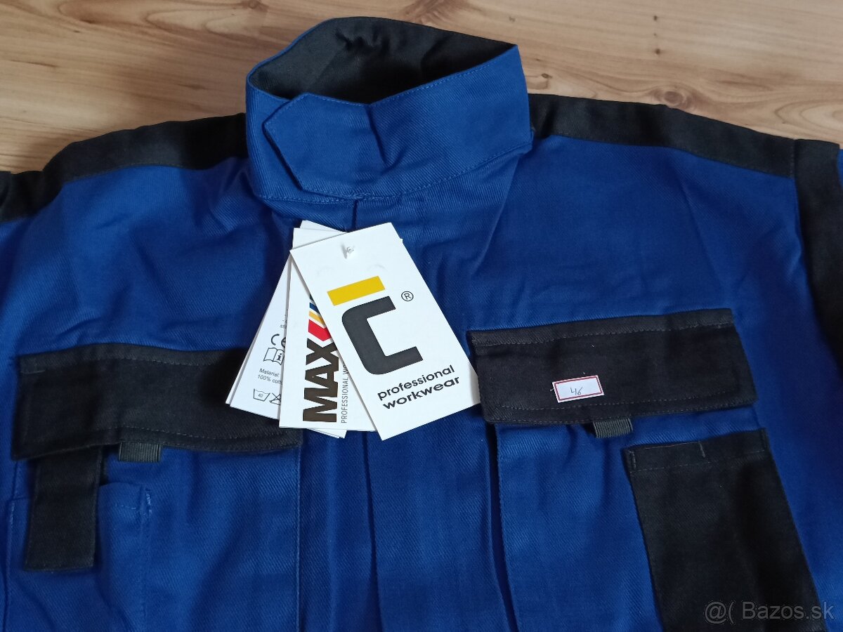 Červa- nová pracovná bunda - 4