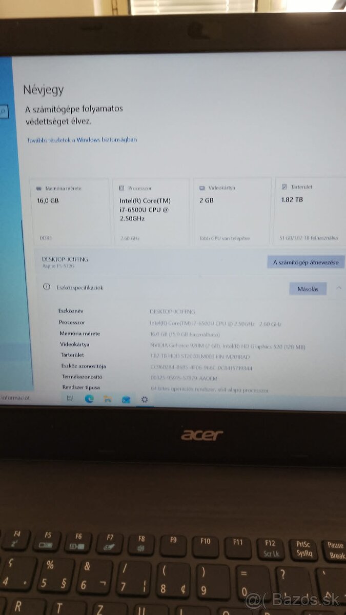ACER / Aspire 615- 15 lcd - 4