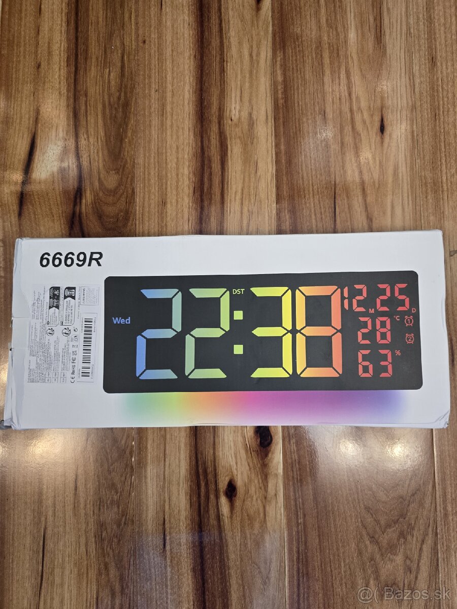 Digitálne hodiny nástenné RGB 42cm - 4