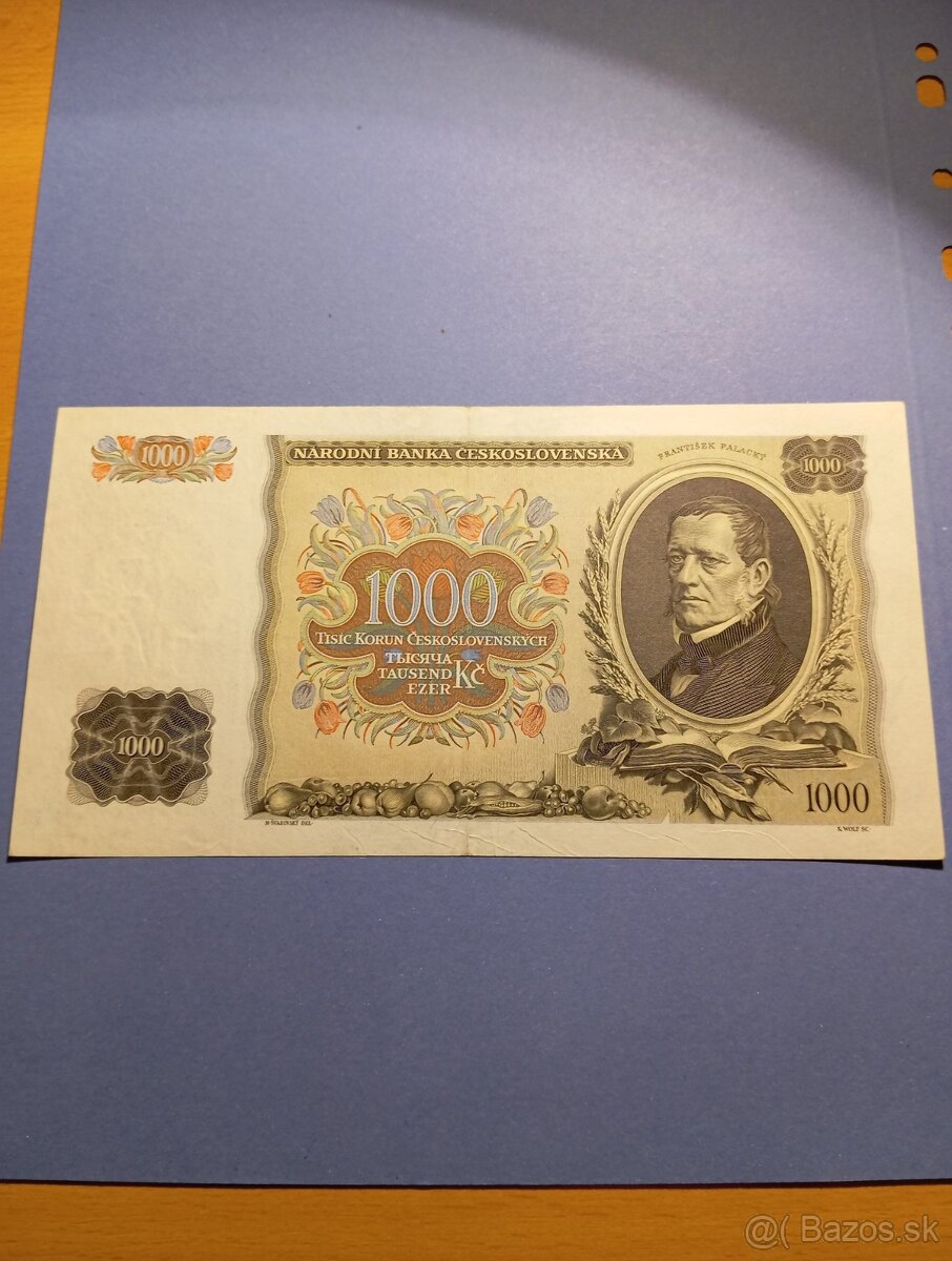 Predám bankovku 1000kč 1934 Neper - 4