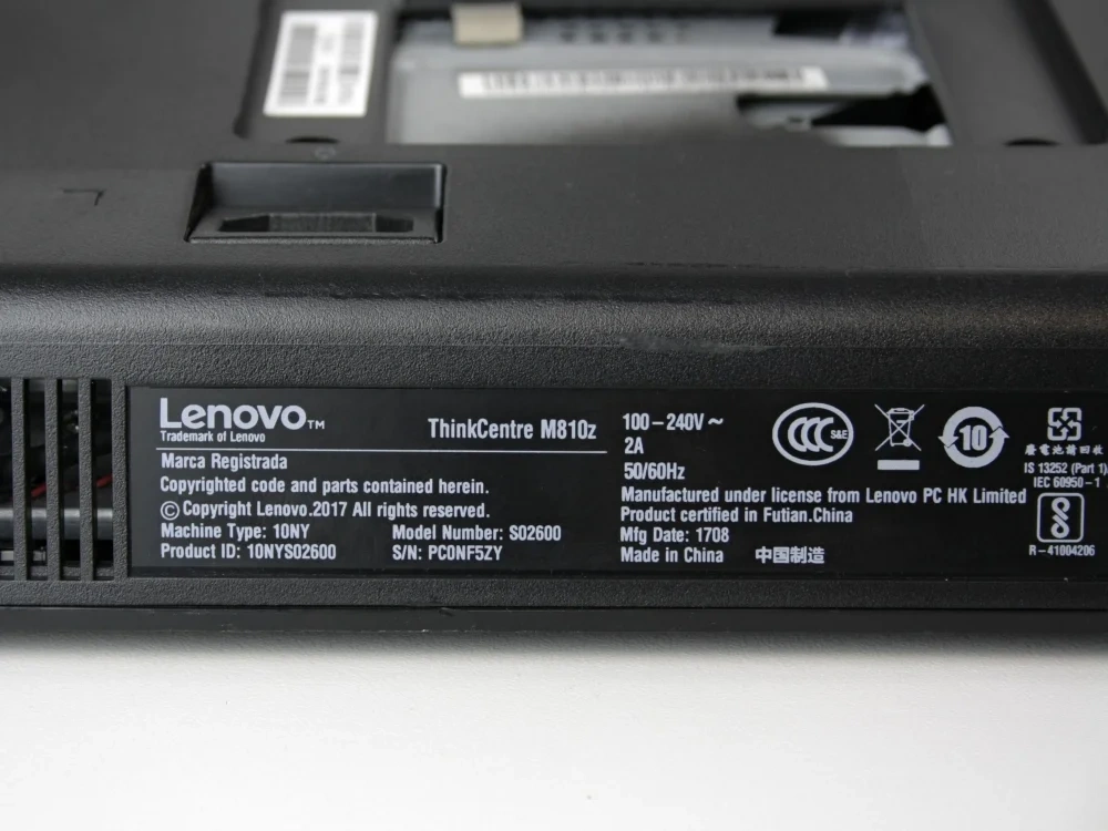 Lenovo M810z - i5 6400, 16GB, 256GB NVMe, WiFi,OS, Záruka - 4