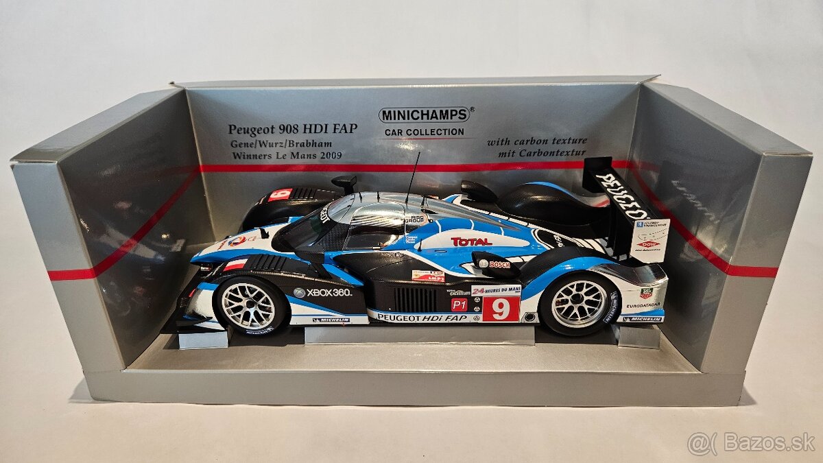 Minichamps 1:18 Peugeot 908 HDI víťaz Le Mans 2009 - 4
