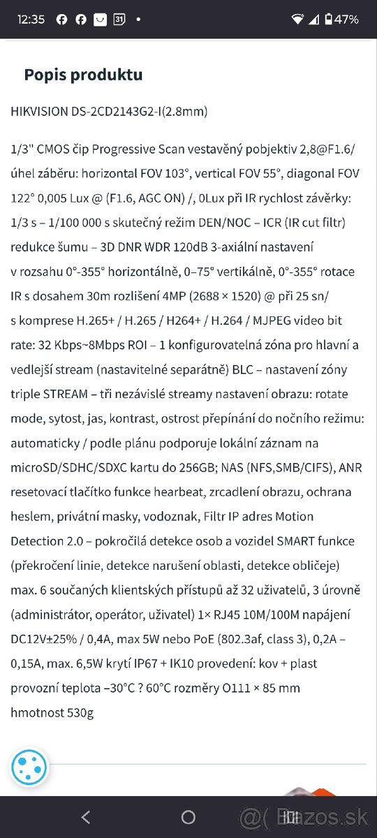 Hikvision DS-2CD2143G2-I 2.8mm + podstavec - 4