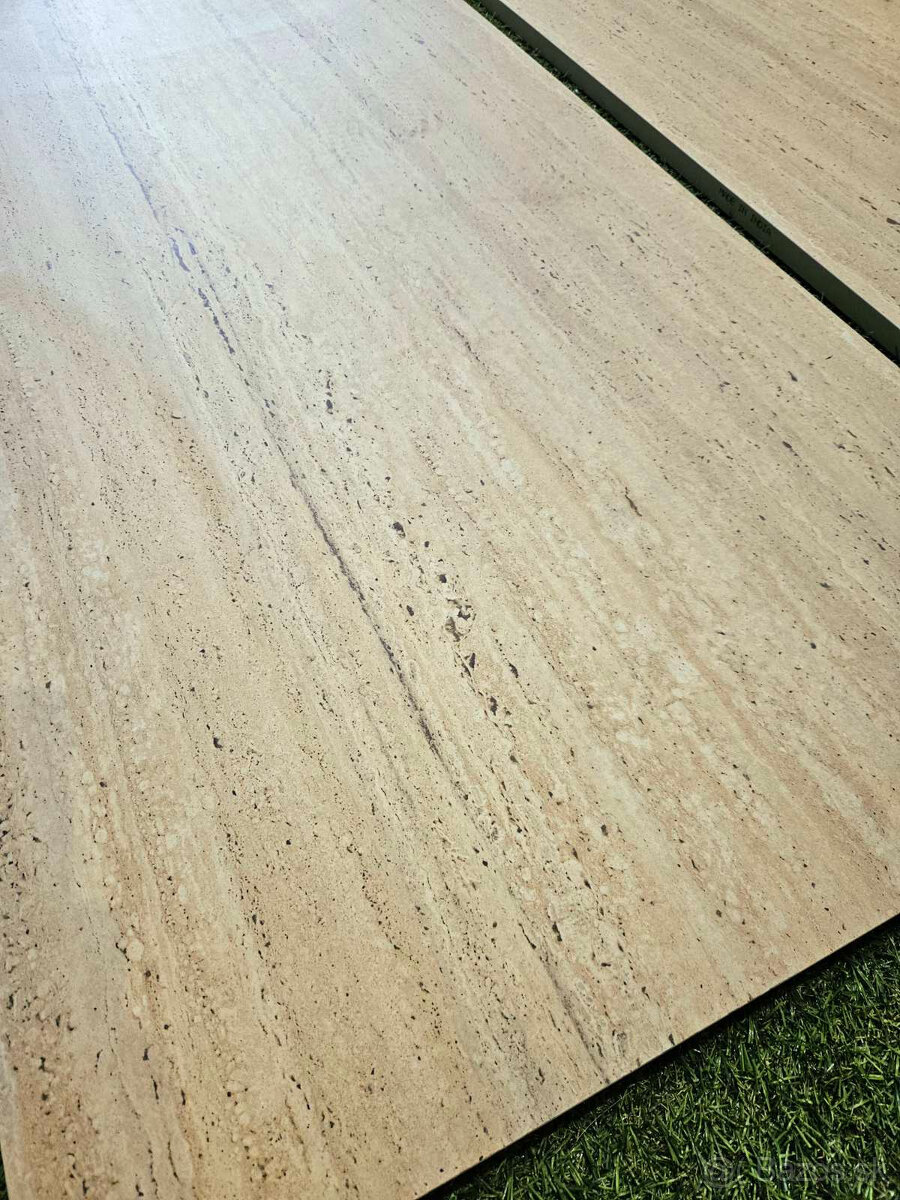 Terasová dlažba gres 2cm, 120x60 Travertín Gold protišmyk - 4