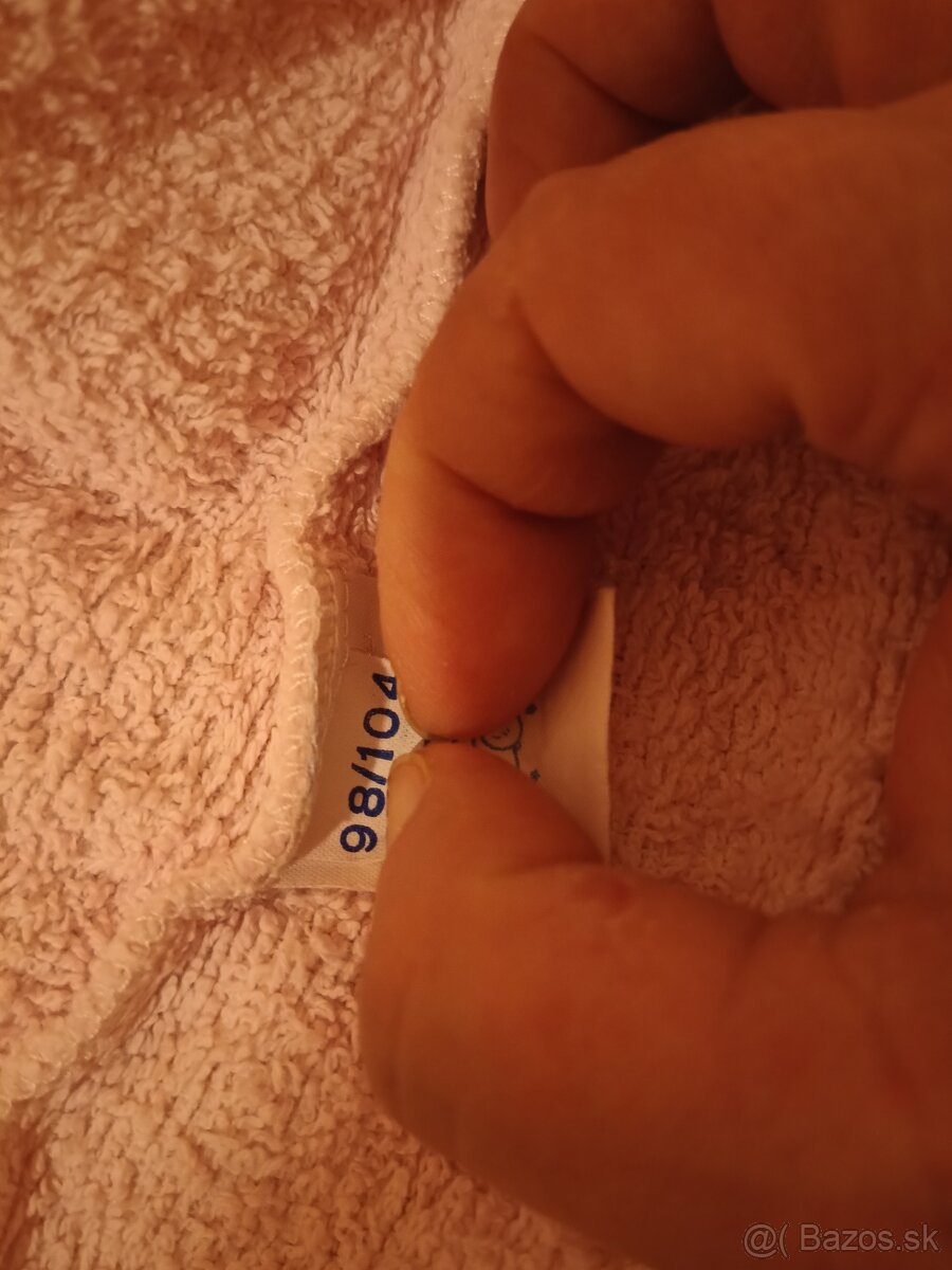 Županček ružový frote - 4