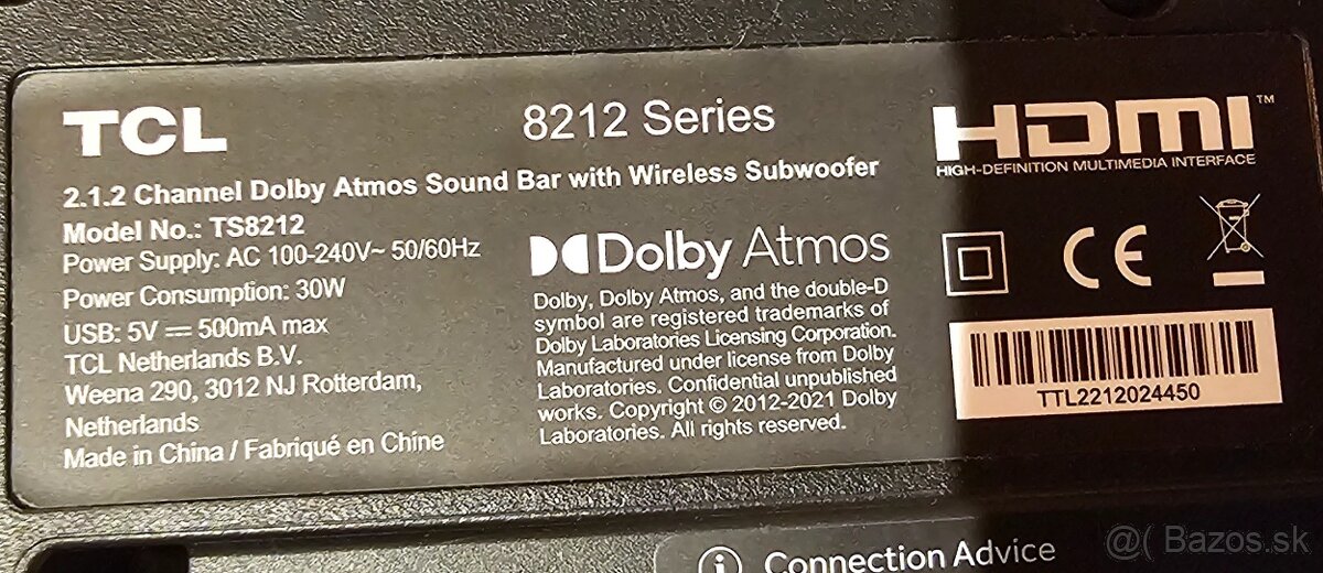 Soundbar Tcl 8212 - 4