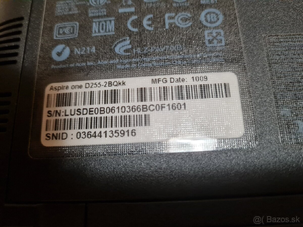 Predám netbook Acer Aspire One D255- predane - 4