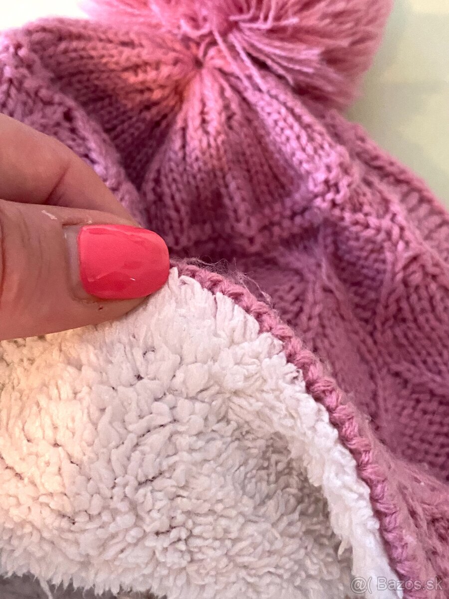 Pletená čiapka s brmbolcom, 57 cm - 4