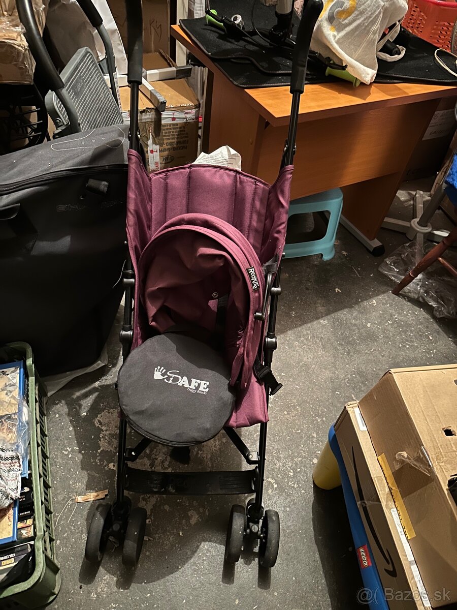 Skladací kočík Red Kite - vínovočervený - 4