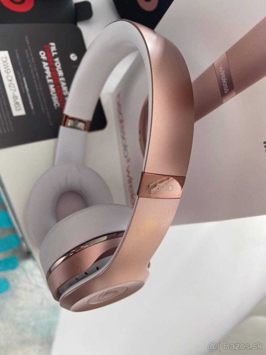 Luxusné Sluchadlá Beats Solo 3 Wireless Rose Gold Top stav - 4