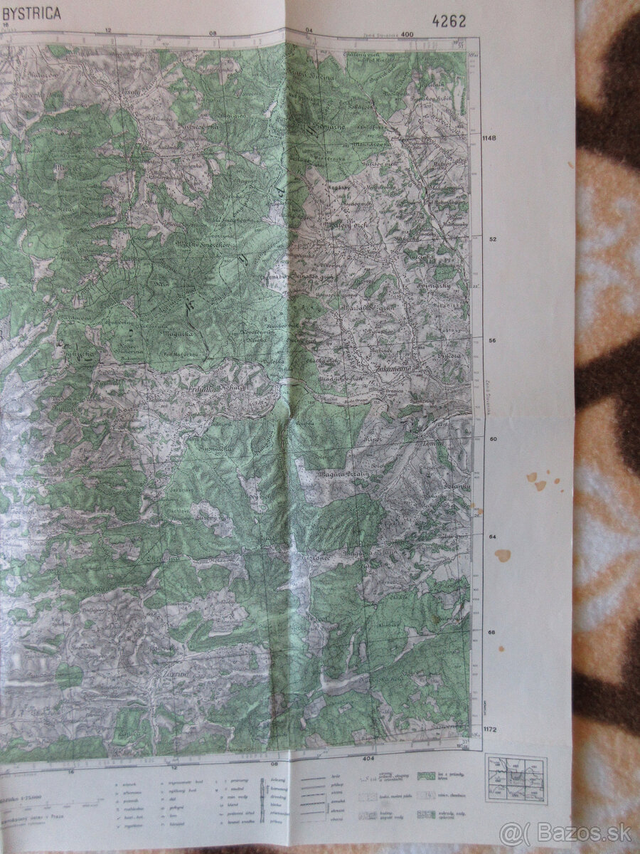 Mapa Stará a Nová Bystrica, Oščadnica, Terchová r. 1957 - 4