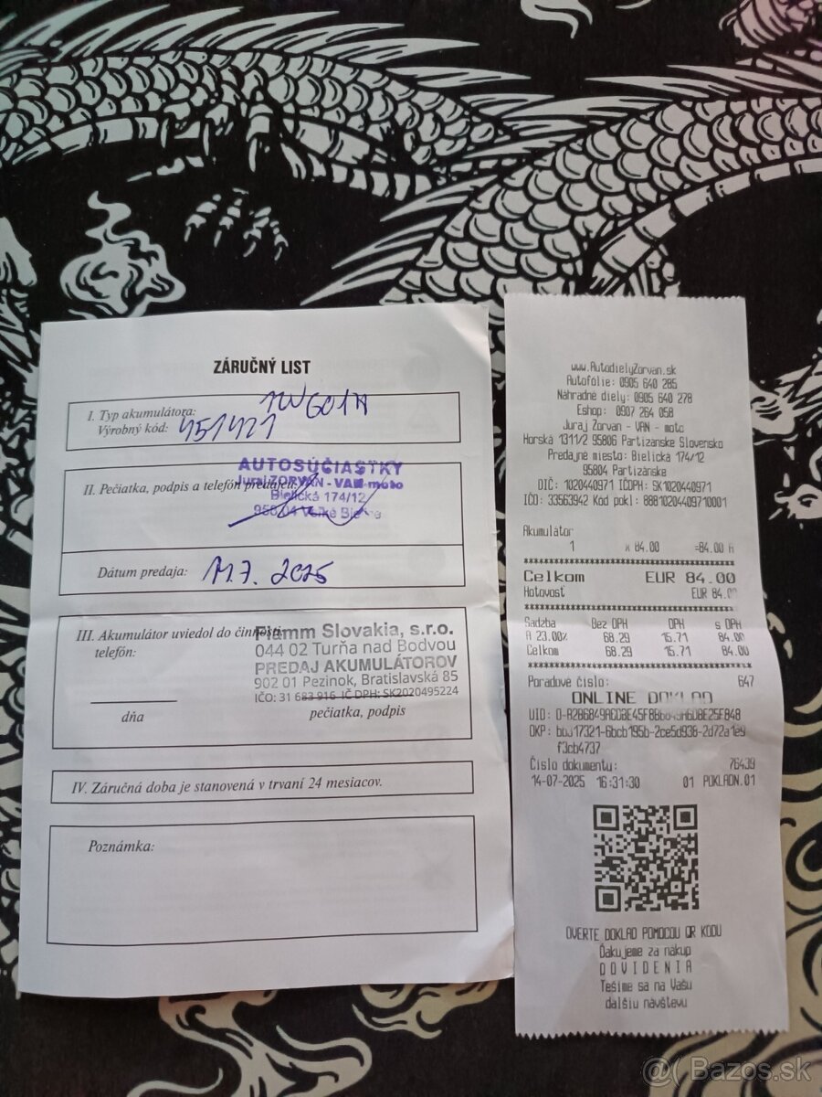 Predám novú autobatériu 60Ah - 4