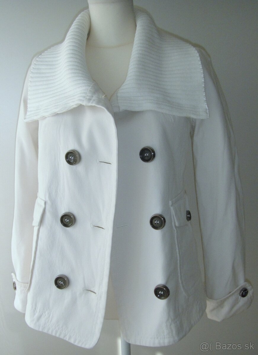 Biely ľanový kabátik - 4