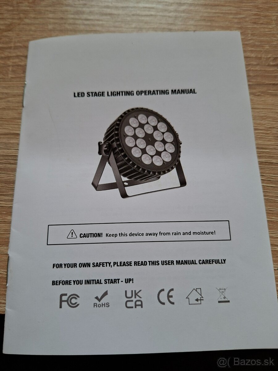 UKING ZQ01061 Výkonný PAR reflektor 4v1, 18×10W RGBW LED - 4