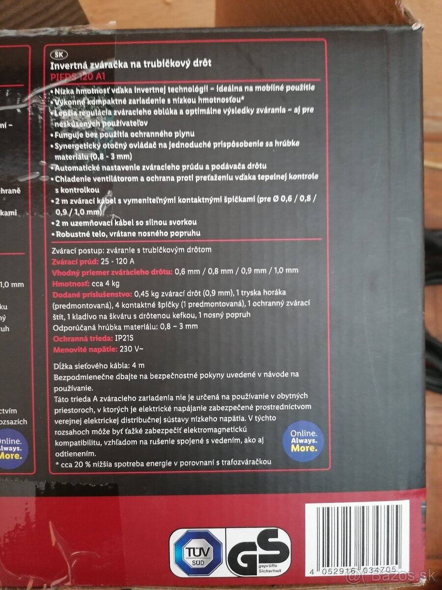 Invertorova zváračka Parkside PFDS 120 A1 - 4