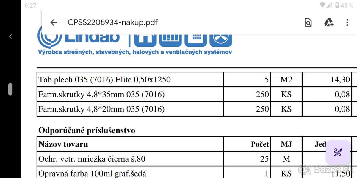 Tabuľový plech - 4