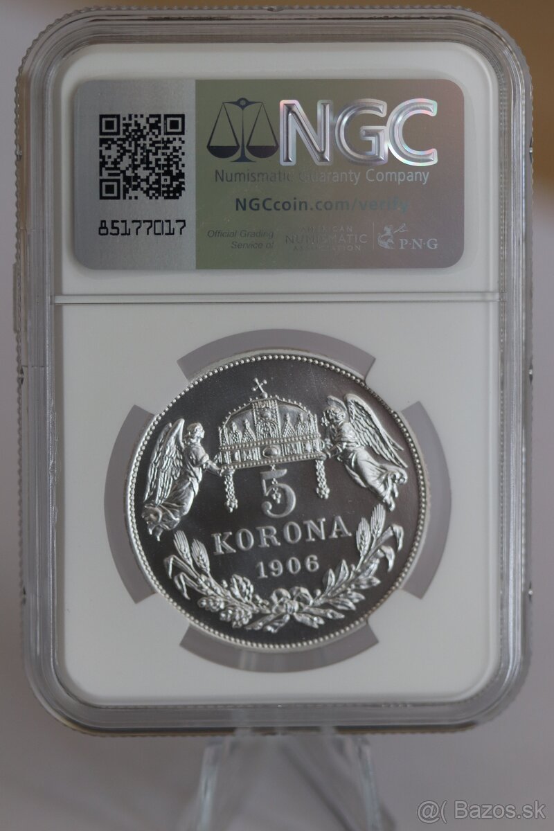 1+5 Korona 1906 K.B. novorazba BP - PF70 - 4