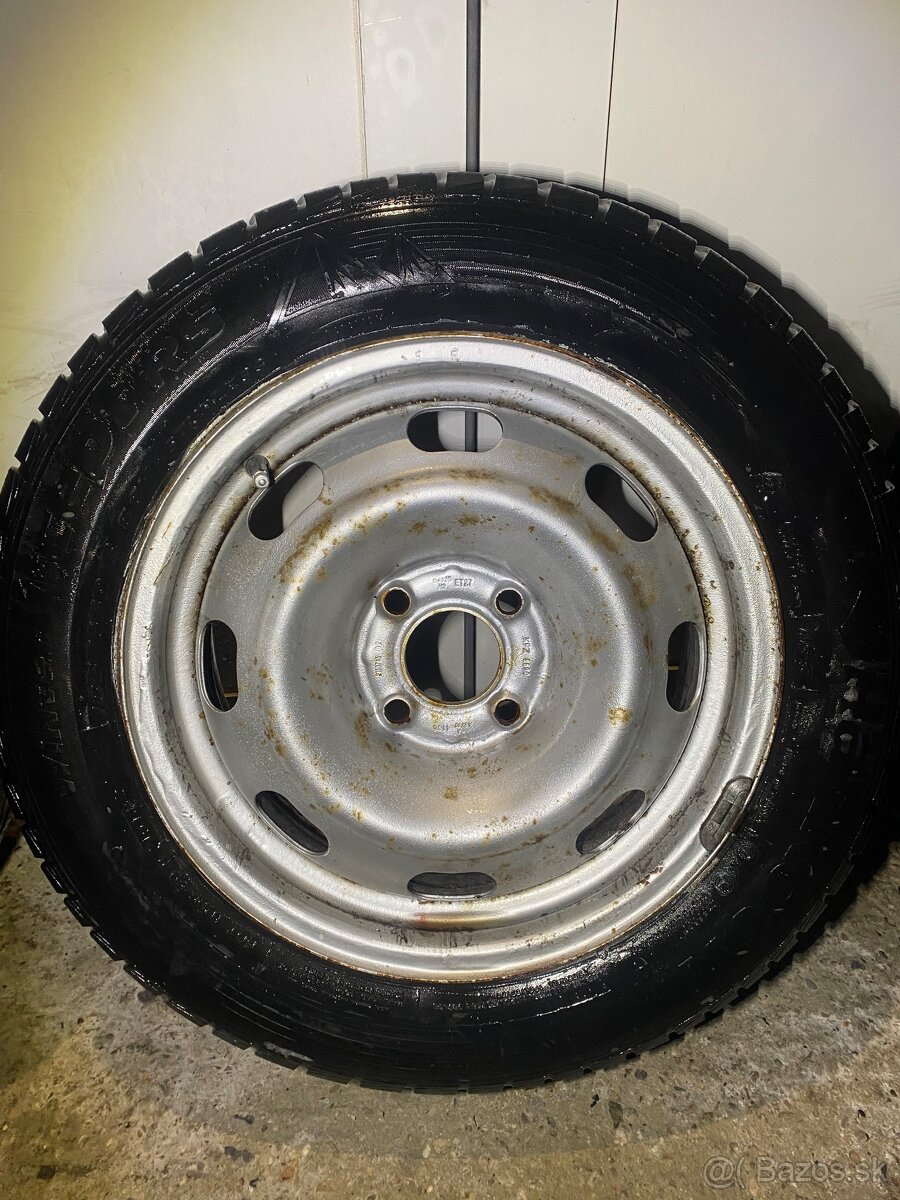 Plech disky 4x108 15” + zimne gumy 185/65R15 Peugeot Citroën - 4