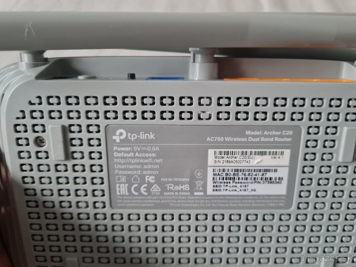 TP-Link Archer C20 ver. 4.1 cena za všetko - 4