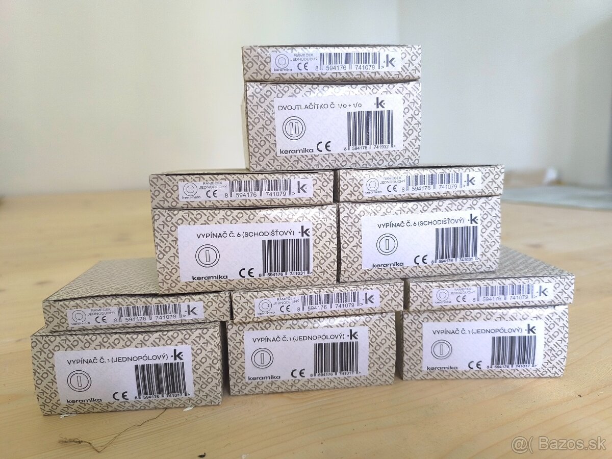 Retro vypinace Klip klap biele - 4