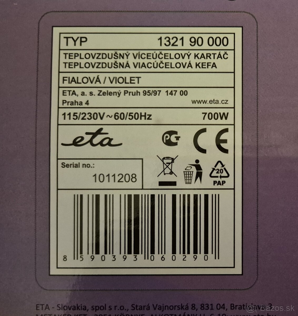 Teplovzdušná kefa ETA 700 W - 4