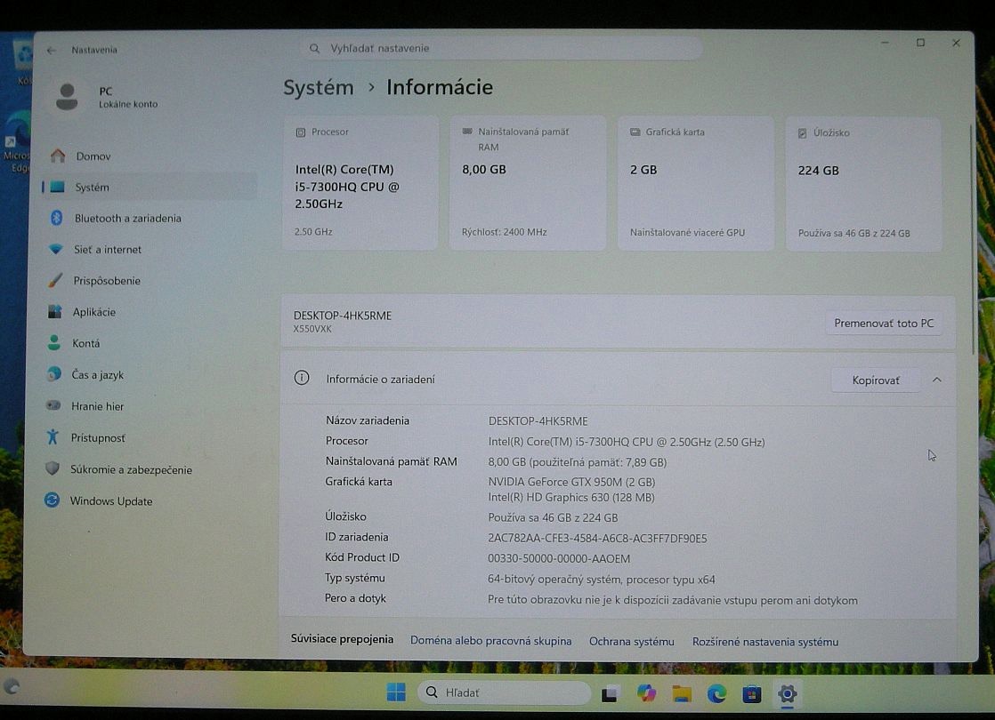 Predám notebook ASUS F550V - 4