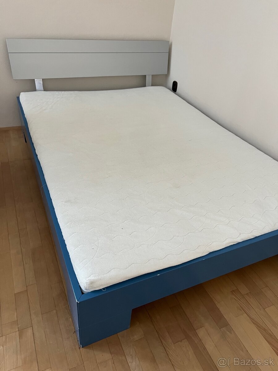 Posteľ 200x140cm--modrá - 4