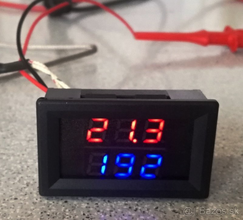 Dvojitý LED digitálny Teplomer do 999 st.C typ-K - 4