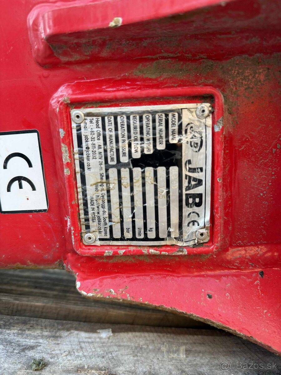 Hydraulické kladivo JAB-30 JB30 + Upínací deska - 4