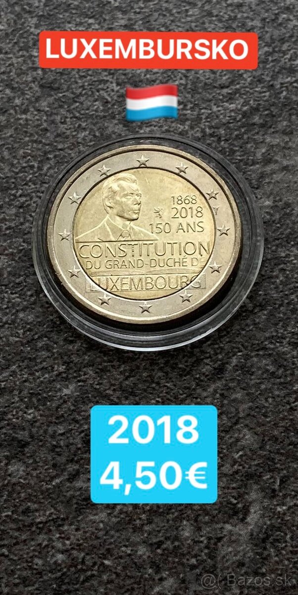 Luxembursko - 2 eurové mince - 4