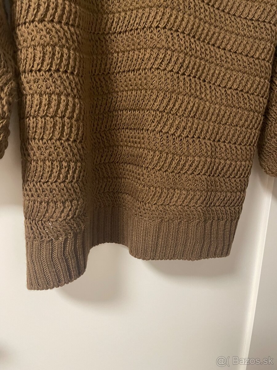 Hnedý pletený sveter - 4