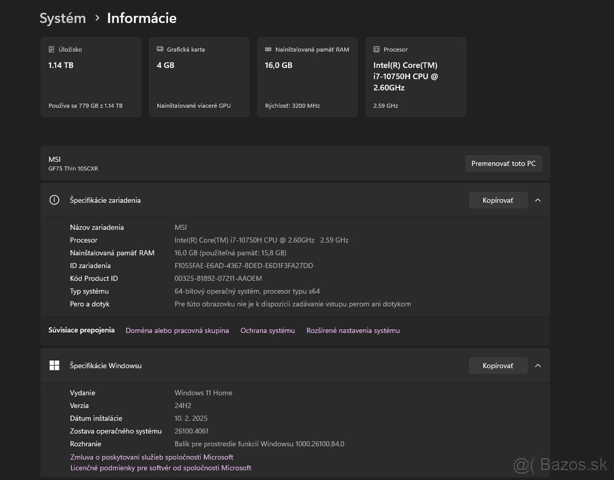 Herný notebook – Intel Core i7 17,3" - 4