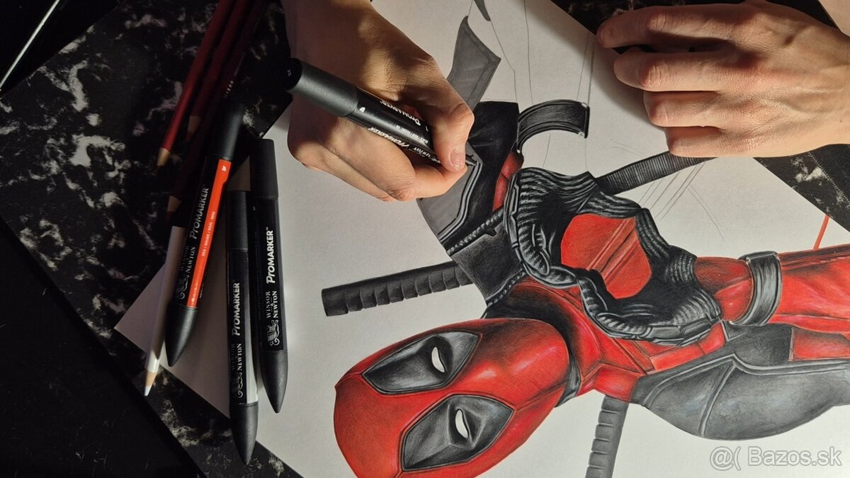 Deadpool realistická kresba - 4