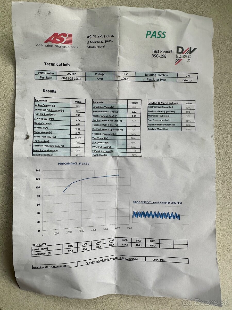 Alternátor AS-PL A5337 (Mazda) - 4