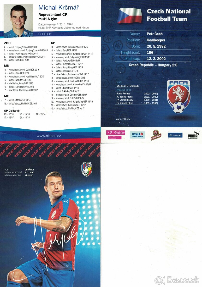 Kartičky futbalistov - český futbal - 4