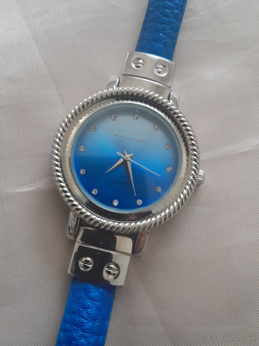 Nádherné dámske hodinky Excellanc modrá ombre - 4