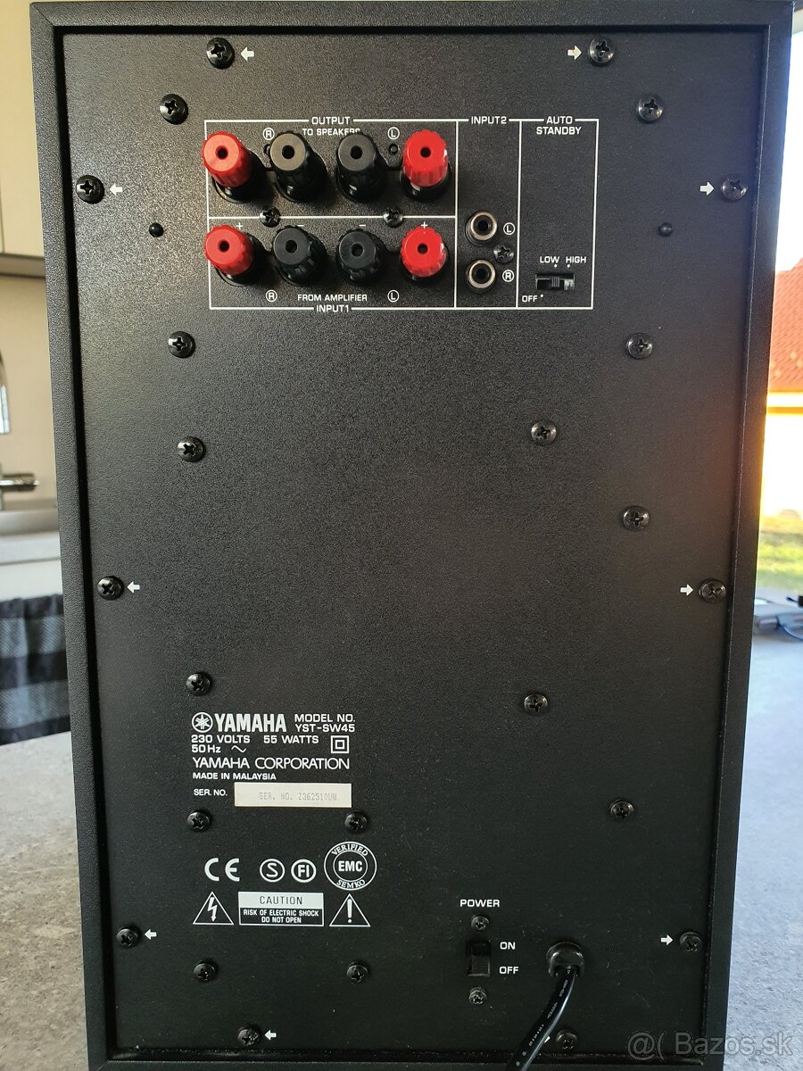 Predám subwoofer Yamaha YST-SW45 - 4