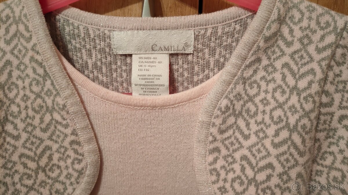 Nádherné pletené šaty veľ. 110 - 4