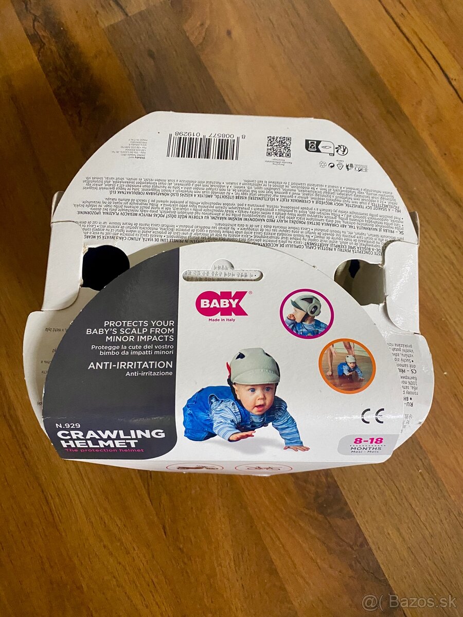 OK BABY Crawling helmet Beige detská ochranná prilba - 4