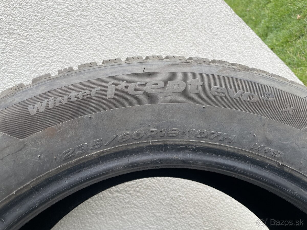 Predám 4× zimné pneumatiky Hankook 235/60 R18 XL - 4
