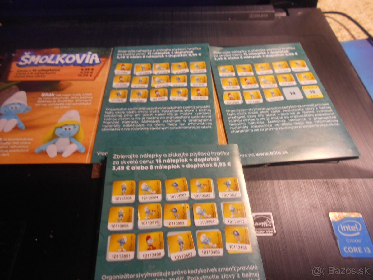 BILLA nálepky Šmolkovia - 4