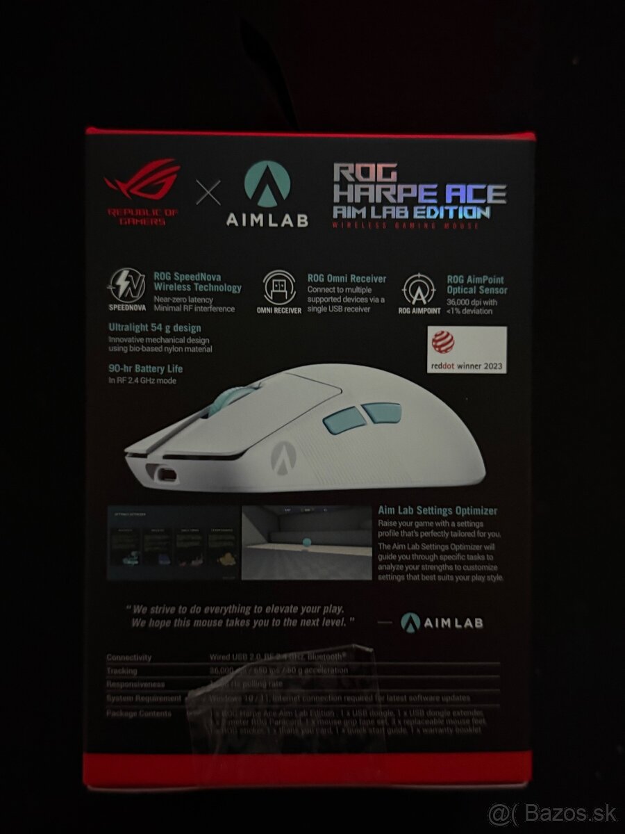 Asus ROG Harpe Ace Aim Lab Edition Moonlight White - 4