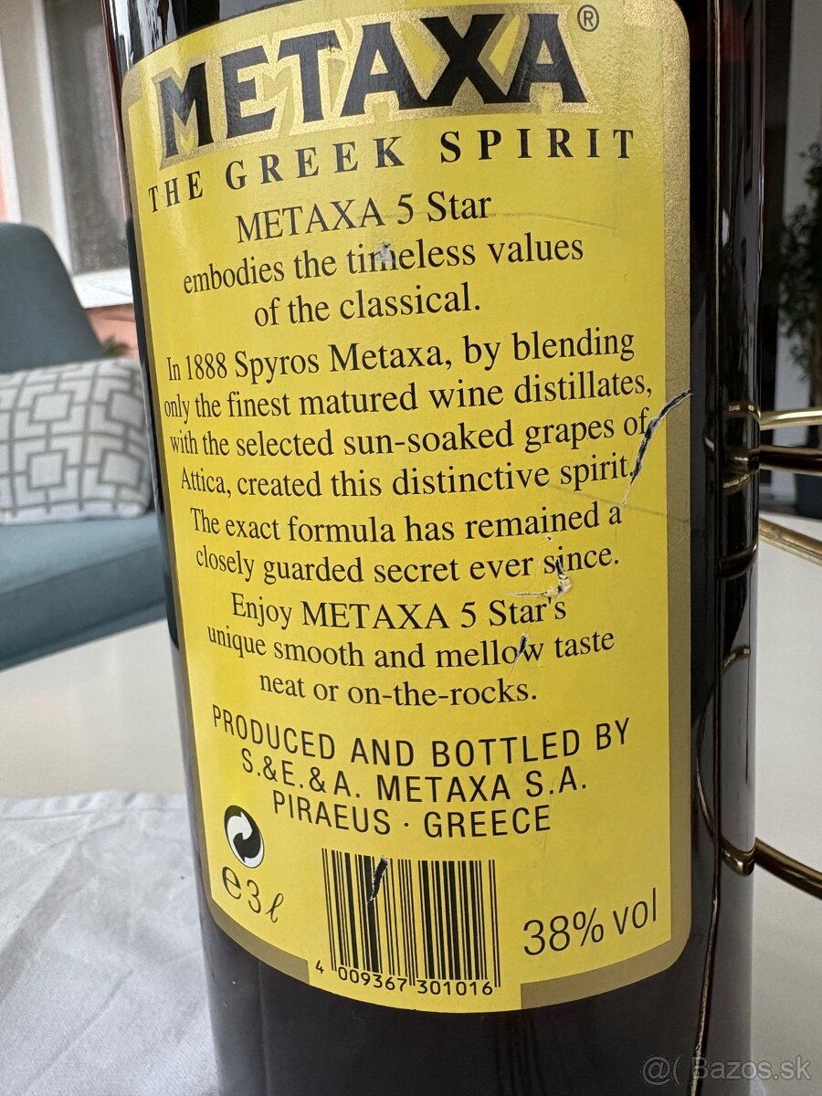 3l fľaša Metaxa 5 z r.1996 - 4
