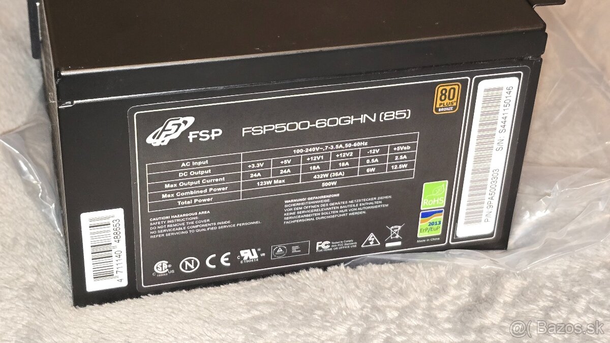 FSP/Fortron FSP500-60GHN 80PLUS BRONZE, bulk, 500W, black - 4