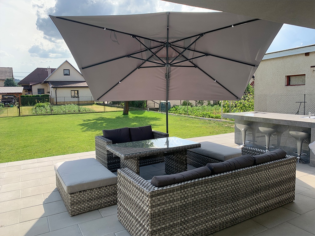 Záhradný slnečník 4x3m Antracit - 4