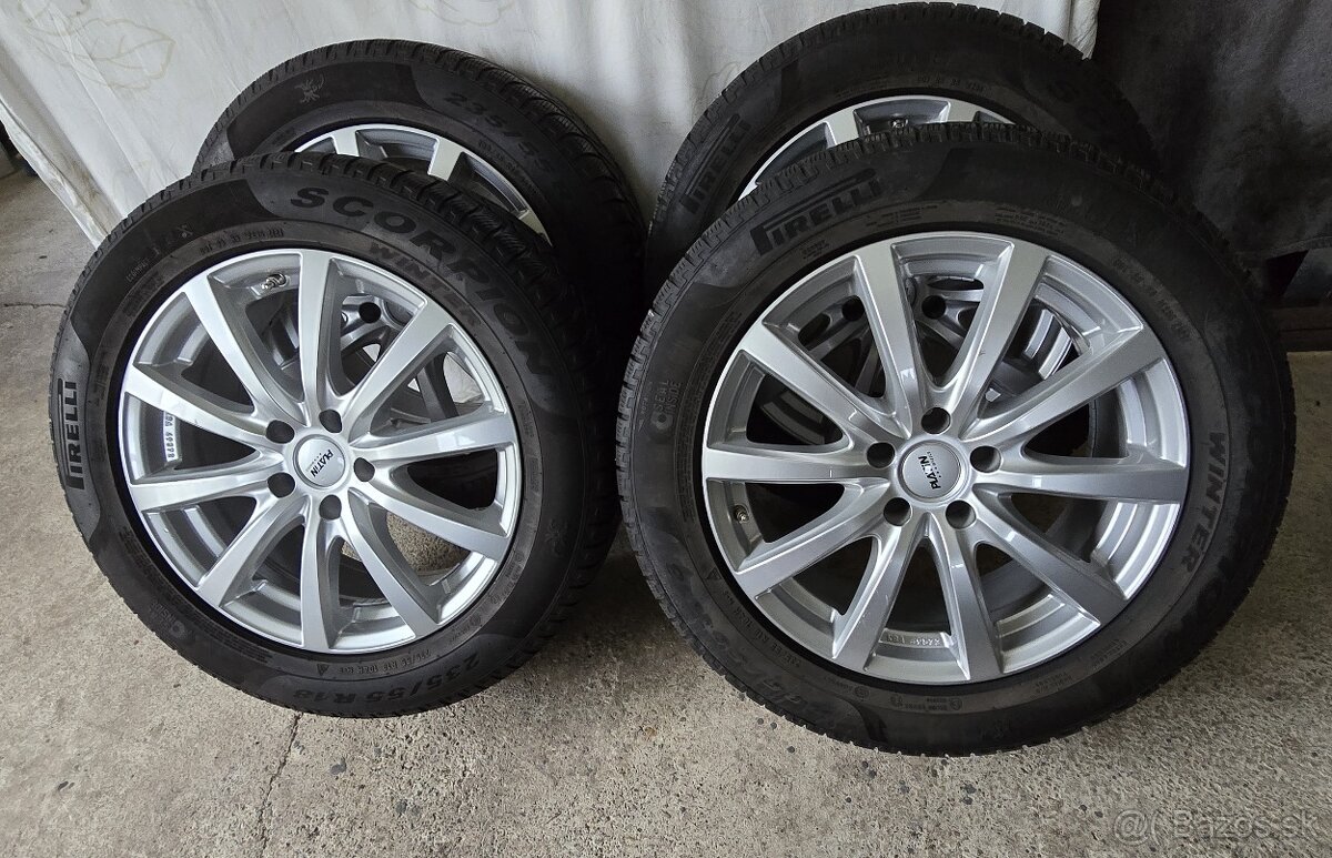 5x112,r18,8J,et35,Platin- 235-55-18 - Pirelli -TOP stav - 4