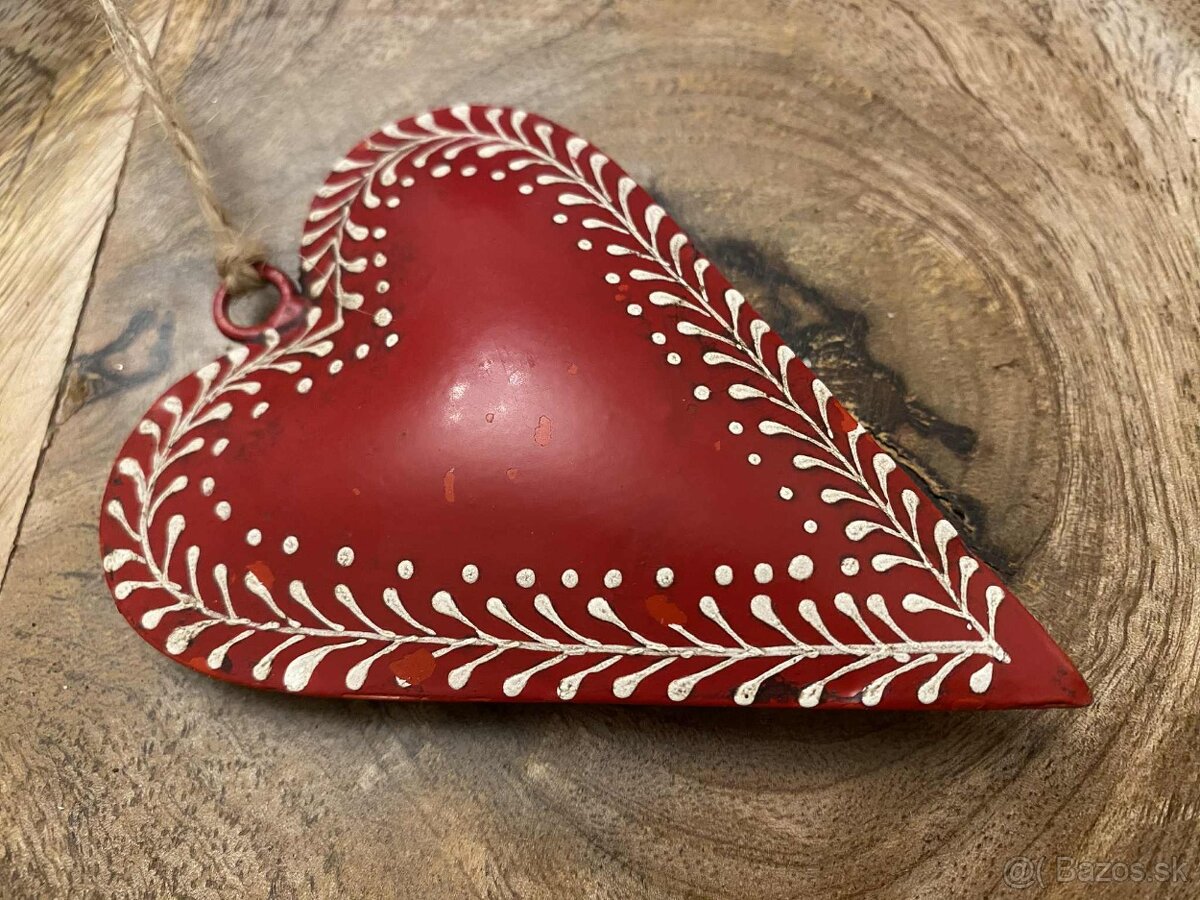 Vintage kovové srdiečko - 4