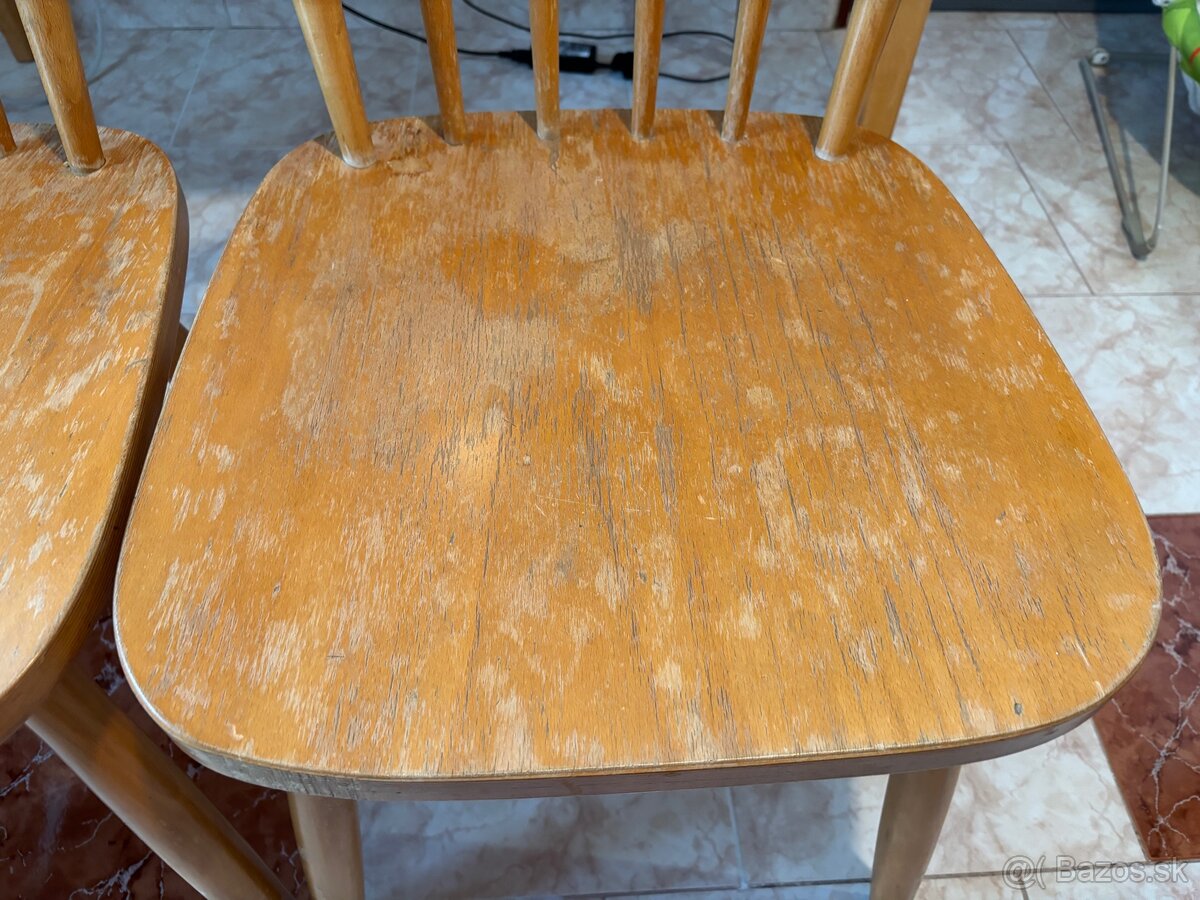 Drevené stoličky 4 ks - 4