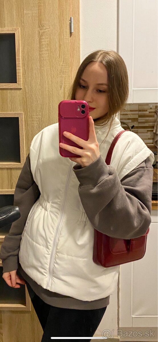 Bielá prešívaná vesta – veľkosť S - 4